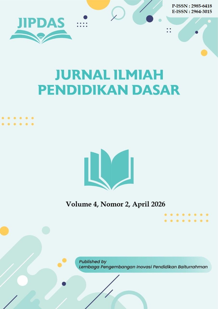 					View Vol. 4 No. 2 (2026): JIPDAS : Jurnal Ilmiah Pendidikan Dasar
				